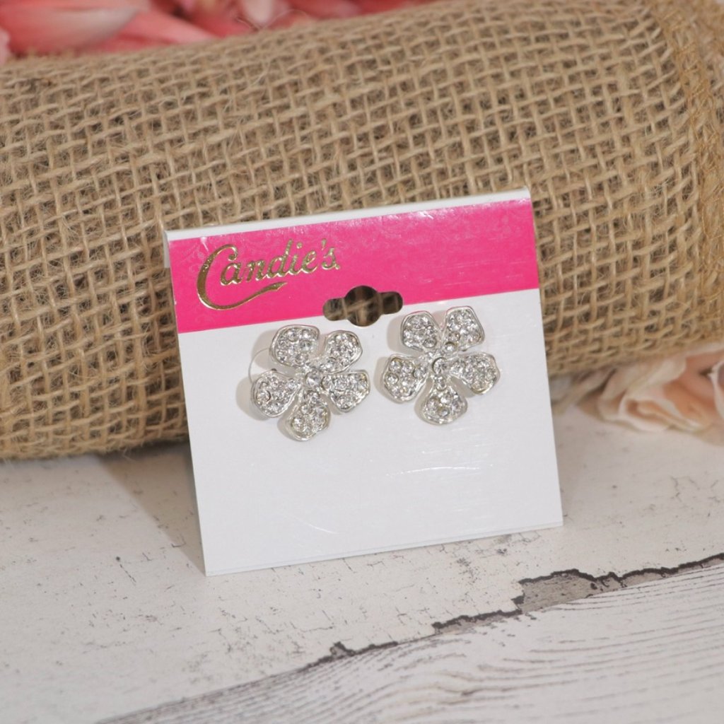 Candies Rhinestone Flower Stud Earrings 8$